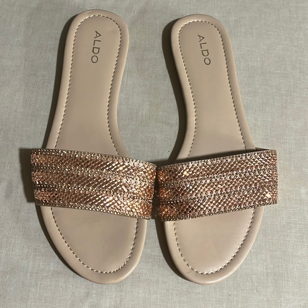 Embellished Slide Sandals